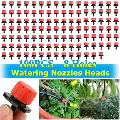 100PCS Adjustable Micro Dripper Emitter Flow Drip Irrigation Sprinklers Watering • $7.59