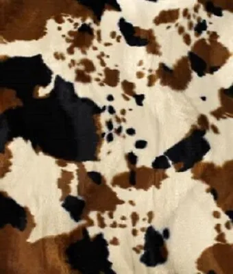 $14.99 • Buy TAN COW Faux Fur Upholstery Faux Fur   Velboa Fabric 58  Fabric 
