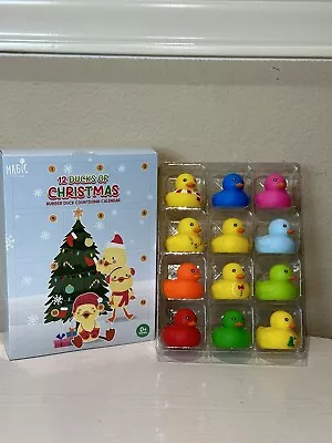 NIB-Advent Rubber Ducks Countdown Calendar 12 Ducks Of Christmas Bath Toys • $5