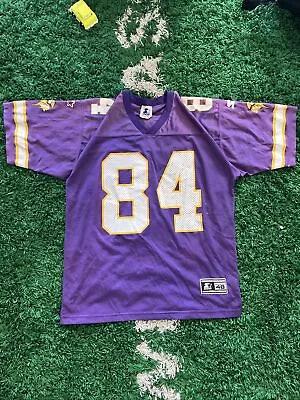 Vintage Starter NFL Minnesota Vikings Randy Moss 84 Purple Jersey Mens 48/Large • $40.29