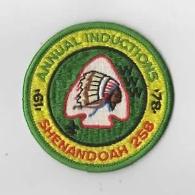 OA Shenandoah Lodge 258 1978 Annual Inductions GRN Bdr. SJAC 763 VA [KY-2590] • $9.95