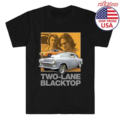 Two Lane Blacktop Cult Classic Car Movie Men's Black T-Shirt Size S To 5XL • $17.45