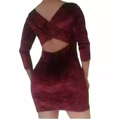 Unedited Crushed Velvet Bodycon Dress • $30