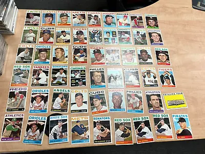 $19.99 • Buy Lot Of QTY 54 - 1964 Topps Vintage Baseball Cards - GREAT CARDS!!