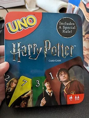 UNO HARRY POTTER Card Game In Tin Metal Box  - 100% COMPLETE • $18