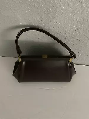 Vintage Leather Handbag Inside Metal Zipper Pocket Great Condition 40’s! • $22