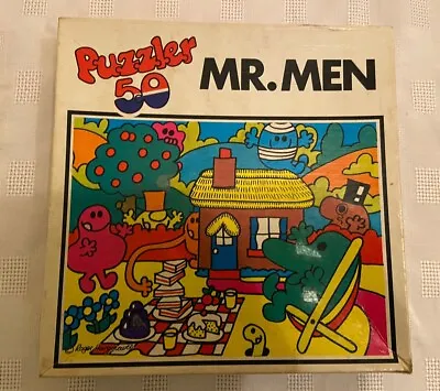 Vintage 50 Piece Jigsaw Puzzle Mr Men Complete - Hestair Puzzles - • £4.50
