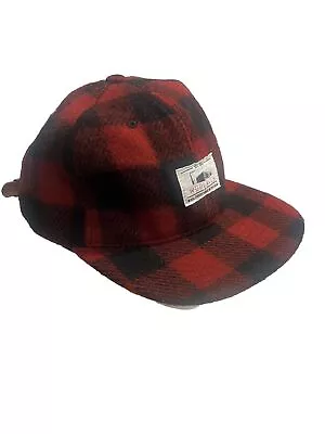 Woolrich Wool Red Plaid Hat #4054 Adjustable Made In USA • $44.99