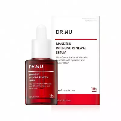 NEW DR.WU Intensive Renewal Serum With Mandelic Acid 18% 30ml 杏仁酸亮白煥膚精華 • $42.80