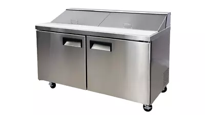 60  2 DOOR Salad Prep 16 Pan 60 Cooler Sandwich Prep Table Unit 5' NEW • $2236.52