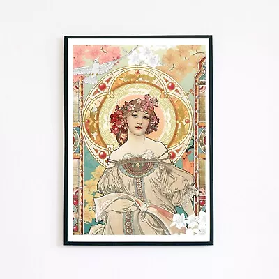 Art Nouveau 1920's Vintage Style Women Illustration 7x5 Decor Retro Wall Print  • $4.91