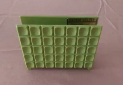 Vintage Regaline Green Cube Design Plastic Napkin Letter Recipe Holder Euc U.s.a • $15.95