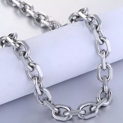 Multi Sizes Cable Rolo Link Stainless Steel Chain Necklace Men Boys Choker Gift • $12.99