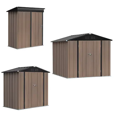 Garden Outdoor Metal Shed Steel Frame Storage Bike Tool Sheds With Lockable Door • £145.95