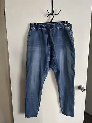 Decjuba Jeans Drop Crotch Jogger Pants  Blue Size 12 Denim • $10