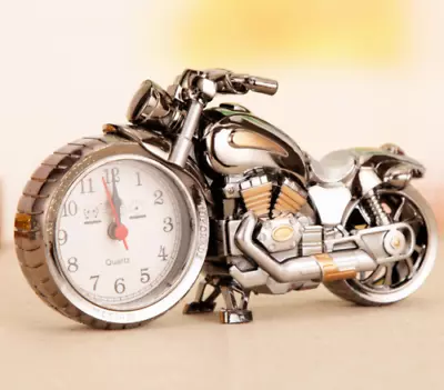 Luxury Retro Style Motorcycle Alarm Clock Unique Battery Powered Clock • $14.78