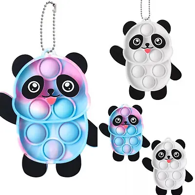 £4.29 • Buy Keyring Pop Popper Fidget Toy Push It Poppet Bubble Pop Autism Relief Panda