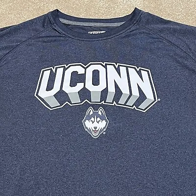 $13.50 • Buy UConn Huskies T Shirt Men Large Adult Blue NCAA College University Retro Active
