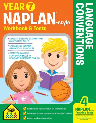 Year 7 Naplan*-Style Language Conventions Workbook & Tests • $16.97