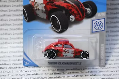 2019 Hot Wheels VOLKSWAGEN Series 8/10 Red 69/250 Custom Volkswagen Beetle • $1.29
