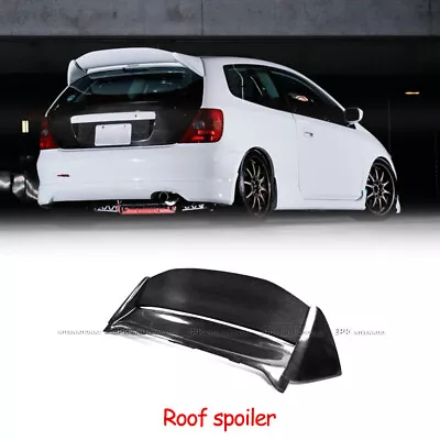 Fit For 02-05 Honda Civic EP3 MUG Style Carbon & FRP Hatchback Roof Wing Spoiler • $638