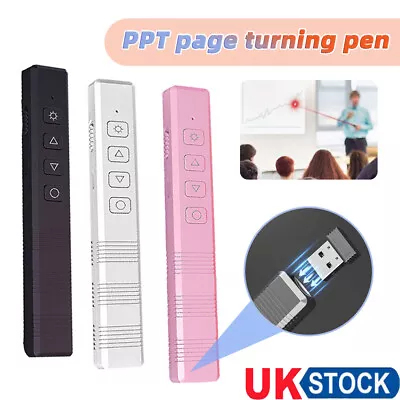 UK Wireless PPT Presenter Power Point Presentation Laser Pointer Clicker Pen • £10.22