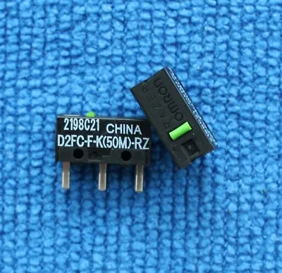 2pcs D2FC-F-K(50M)-RZ OMRON Mouse Micro Switch Green Dot • $3.94