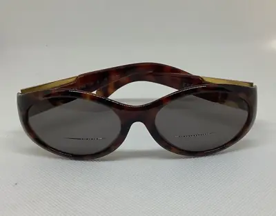 Vtg Tortoise Brown Gold Detail ESCADA SUNGLASSES Frames F003 10R W/ Bifocals * • $25