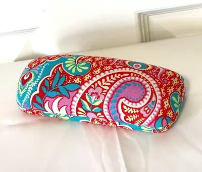 Vera Bradley Hard Clam Shell Eye Glasses Case Pink Turquoise Yellow Paisley • $8