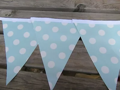 PVC POLKA DOT GARDEN BUNTING IN SINGLE COLOURS 10ft Approx 3mtrs • £6