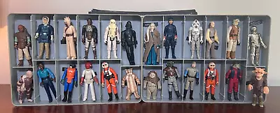 Vintage Kenner Star Wars 26 Action Figure Lot Case Darth Vader Luke C-3PO Han • $249