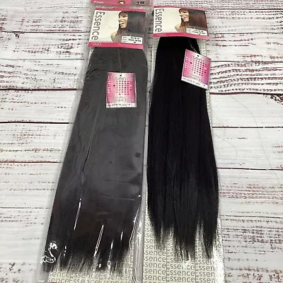 2 Packs 16” Essence #1B Off Black Yaki Bulk Micro Braiding Blend Hair • $40