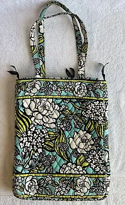 Vera Bradley Island Blooms Floral Laptop Shoulder Bag - Blue/Green White • $14.99