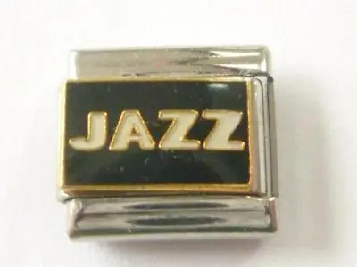 SILVER JAZZ MUSIC ITALIAN CHARM LINK  Fits All Design 9mm Bracelet S4 • £3.30