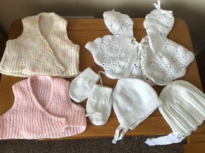 £6.50 • Buy Vintage Hand Knitted Baby Clothes 1980s:  First Sizes