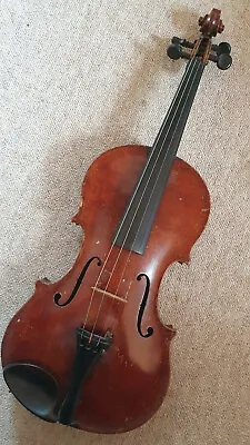   Old Violin  4/4 With A   Nicely Flamed Back  Needs Repair • $224.10