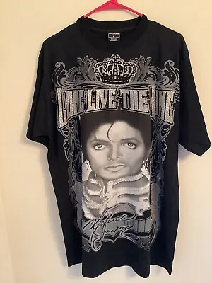 Michael Jackson Long Live The King Gold T Shirt Mens Size XL • $23.99