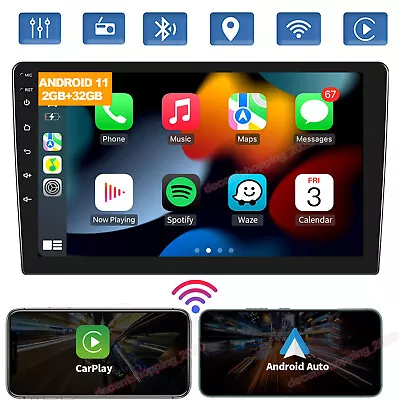 Android 11 Car Radio Stereo Carplay Android Auto GPS Navi WiFi Tablet 2Din 2+32G • $69.79