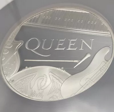 Great Britain 2020 £10 Music Legends QUEEN Silver Proof 5 Oz Coin PF 70 UC • $1700