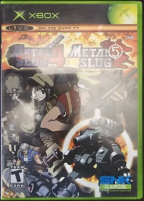 Metal Slug 4 & 5 (Microsoft Original Xbox 2005) Authentic & Complete! • $30