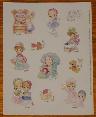 Vintage Hallmark Precious Moments Christmas Stickers Sheet~children~girls~boys • $2.25