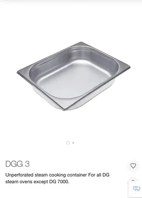 Miele DGG 3 Stainless Steel Unperforated Steam Oven Container Baking Tray Lid… • £44