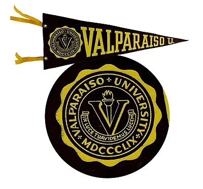 Valparaiso University Felt Pennant Indiana College University Brass Grommet Ties • $75
