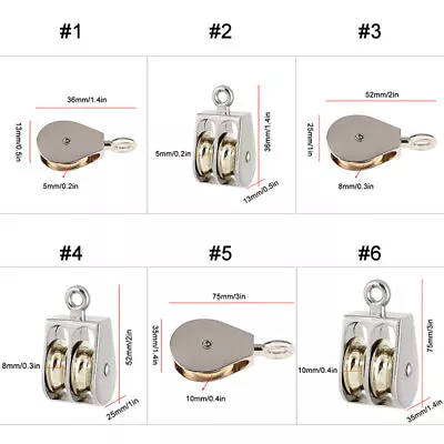 Single/Double Sheave Swivel Eye Pulley Rigging Lift For Rope Nickel Plated UK • £4.72