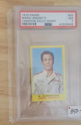 1970 Panini Campioni Dello Sport #56 Mario Andretti 2nd Year Card PSA 7  • $295