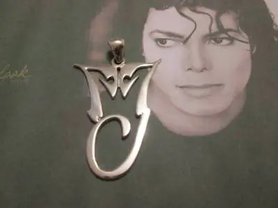 Michael Jackson Logo MJ 1997 Pendant Made Sterling Silver 925-craftsmanship • $119