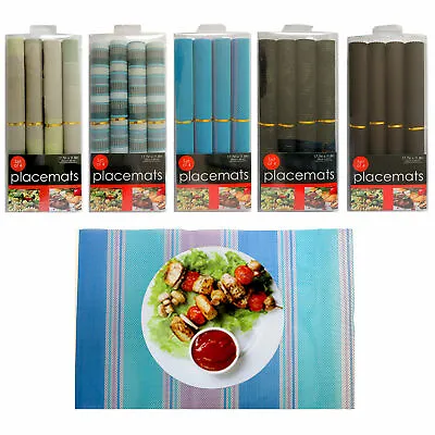 8 Rolled Placemats Woven Table Mats Decorative Setting Dining Room 17.7  X 11.8  • $11.31