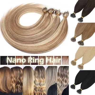 CLEARANCE 1G THICK Nano Ring Beads 100% Remy Human Hair Extensions Micro Loop US • $36.84