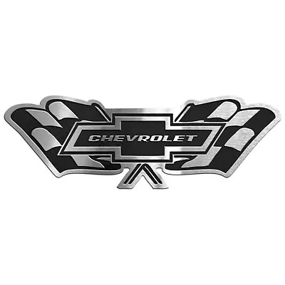 Car Badge Emblem Gm Chevrolet Flags Brushed Stainless Steel • $50