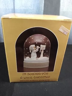 Vintage Precious Moments 552151 I'm Sending You A White Christmas Snow Globe • $13.55